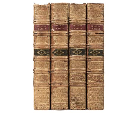 Ariosto (Ludovico). Orlando Furioso, 4 volumes, Paris: P. Plassan, 1795, fine engraved portrait of Ariosto by Fiquet after Ei