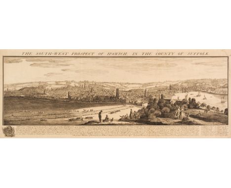 Ipswich. Buck (Samuel &amp; Nathaniel), The South-West Prospect of Ipswich in the County of Suffolk, 1741, R. Sayer [1775], u