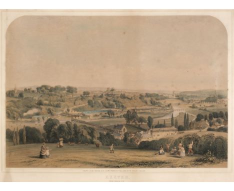 Exeter. Spreat (W.), Exeter from Exwick Hill, published W. Spreat, Exeter, circa 1840, lithograph with contemporary colouring