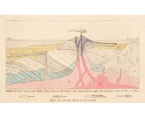Lyell (Charles). Elements of Geology, London: John Murray, 1838, frontispiece, in-text illustrations, text block detaching fr