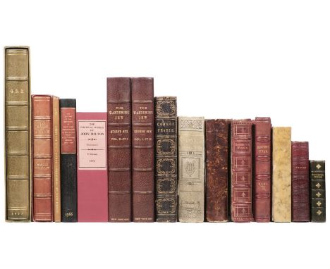 Bindings. Milton (John). The Poetical Works, London: T Nelson &amp; Sons, 1872, bookplate to front pastedown, all edges gilt,
