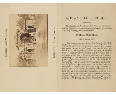 Palmer (Henry). Indian Life Sketches, 1816-1866, 1st edition, Mussoorie: Mafasilite Printing Works, [1888], [iv], 67 pp., 6 m