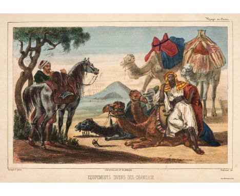 Fesquet (Goupil). Voyage d'Horace Vernet en Orient, Paris: Challamel, (1843), colour lithograph frontispiece, 15 colour litho