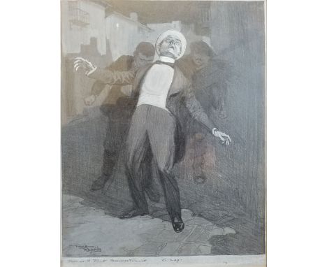 Reynolds (Frank, 1876-1953). Thomas R. Flint, Resurrectionist (Cassell's Magazine), monochrome gouache, white body colour and