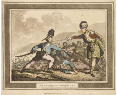 Rowlandson (Thomas, illust.). Hungarian &amp; Highland Broad Sword. Twenty Four Plates..., under the direction of Mess.rs H.A