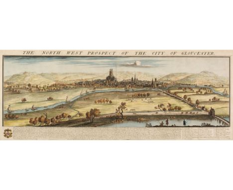 Gloucester. Buck (Samuel &amp; Nathaniel), The North West Prospect of the City of Gloucester, 1734 [but R. Sayer edition of 1