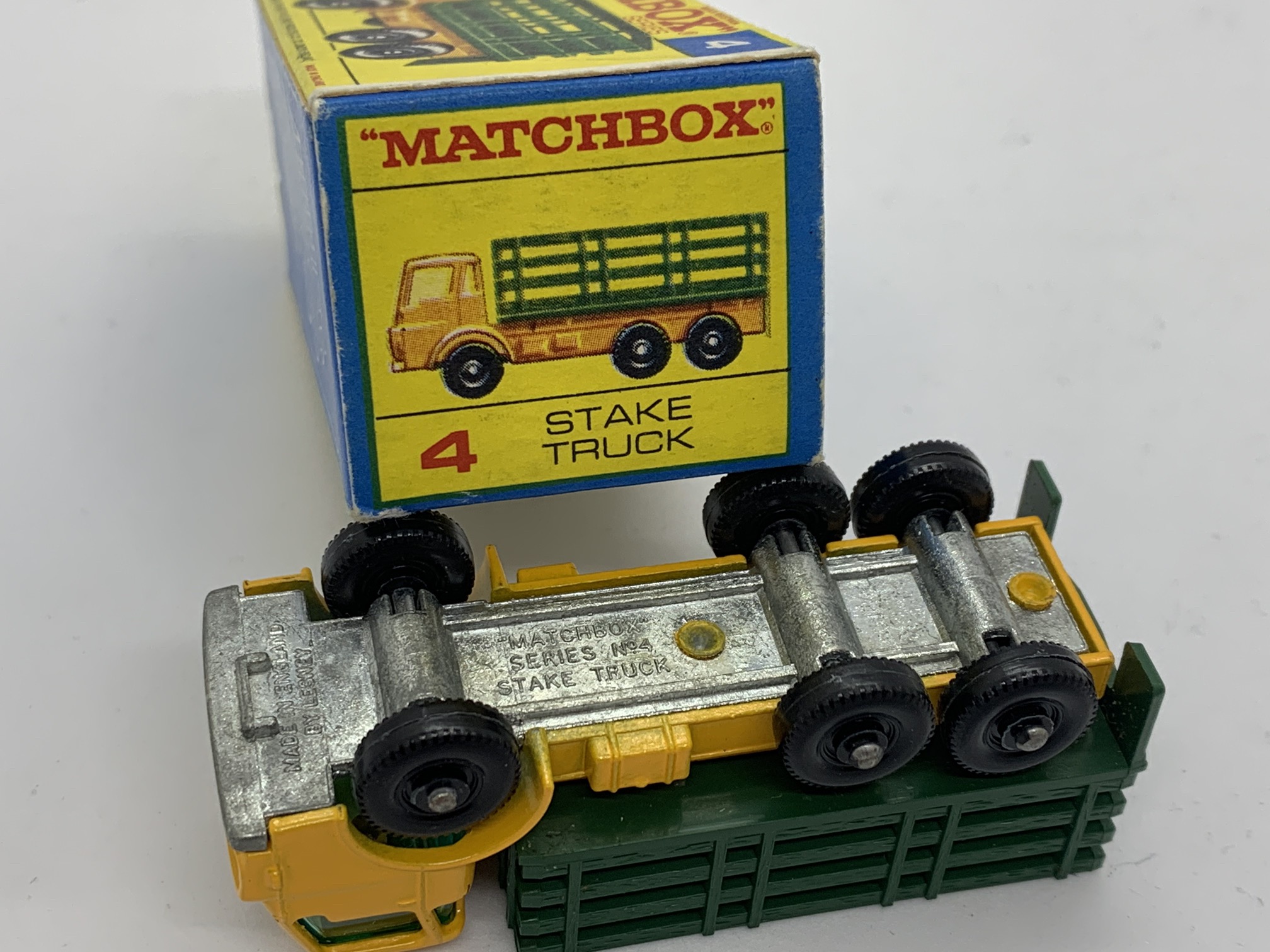 MATCHBOX STAKE TRUCK NO 4 WITH ORIGINAL BOX - NO RESERVE These cars are ...