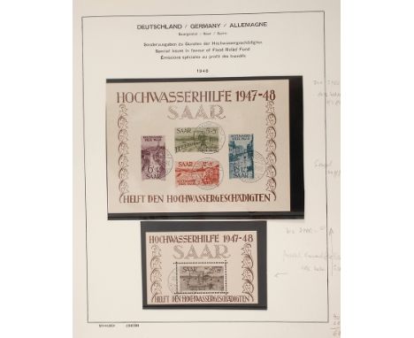 Briefmarkenalbum Alliierte Besetzung frz. Zone und Saargestempelte Sammlung bestehend aus Baden, Rheinland und Württemberg, k