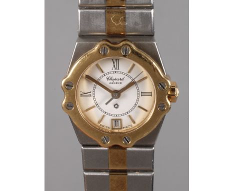 Damenarmbanduhr Chopardum 2000, Modell St. Moritz, Gehäuse und Gliederarmband in Stahl/Gold, Gehäusenummer 13417-3024, mit Ze