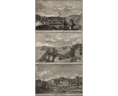 Johann Adam Delsenbach, Drei NürnbergansichtenDarstellung von Partien in Nürnberg, je unter der Darstellung bezeichnet, Kupfe