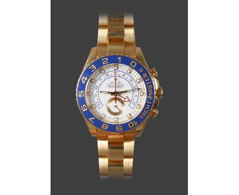 Armbanduhr Rolex Yacht-Master IIModell Oyster Perpetual, um 2006, Gehäuse und Armband mit Faltschließe in 750/1000 Gelbgold, 