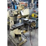 Bridgeport Vertical Milling Machine, 9" X 42" T Slot Table, 80 to 2,720 Spindle Speeds, 1 HP, 3 PH,