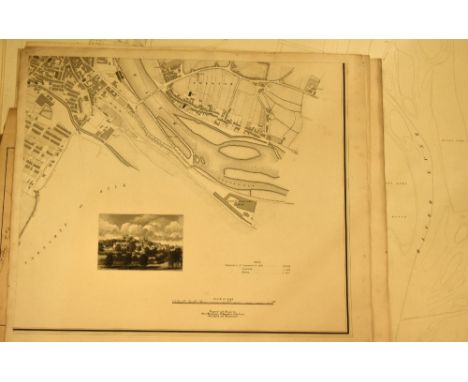 Local interest* A folder comprising an assorted collection of historic Ordnance Survey plans of Lancaster, 1-20, scale 1:1056