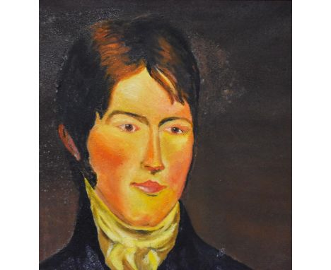 After Ramsay Richard Reinagle RA (1775-1862), oil on canvas, Portrait of John Constable, an amateur interpretation, signed in