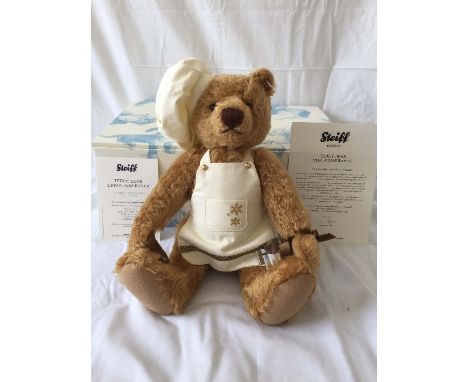 Steiff; 'Christmas Baker', 021244, reddish blond, 40cm, limited edition no. 224 / 1500, together with 'Mrs Santa Claus', 0213
