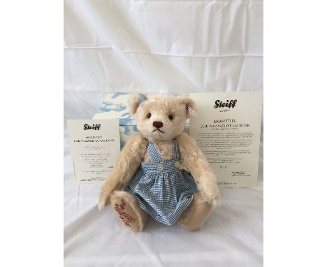 Steiff; 'Dorothy', 681998, commemorating the 75th Anniversary of The Wizard of Oz, cream, 29cm, limited edition no. 813 / 193