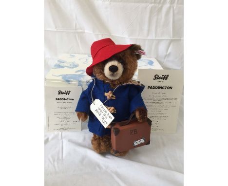 Steiff; 'Paddington', 664632, chestnut, 28cm, limited edition no. 1094 / 2000, boxed, with certificate.