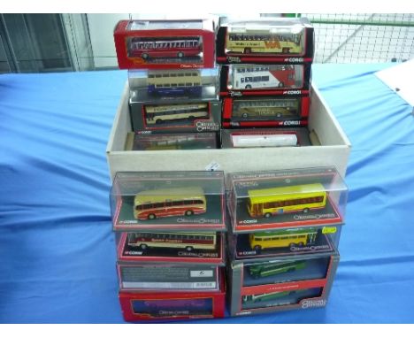 A large collection of Corgi 'The Original Omnibus Company' diecast Models, 1:76 scale, limited editions including OM45603 Eas