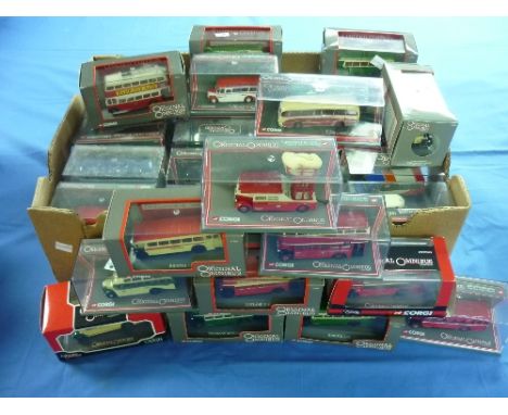 A large collection of Corgi 'The Original Omnibus Company' diecast Models, 1:76 scale, limited editions including 42101 AEC T