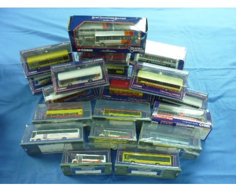 A collection of eighteen Corgi 'Bus Operators of Britain' limited edition diecast Models, 1:76 scale, in boxed, mostly in per