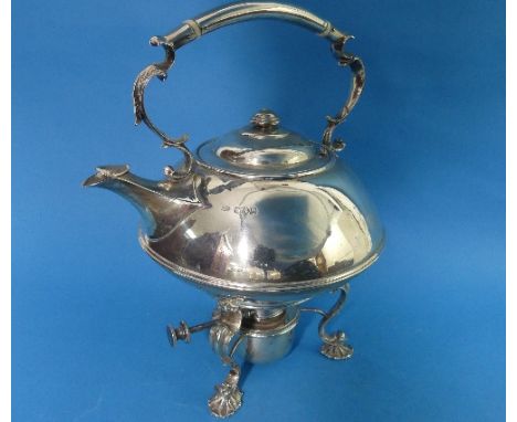 A George V silver Spirit Kettle, by Harrison Brothers &amp; Howson (George Howson), hallmarked London, 1912, the kettle of pl