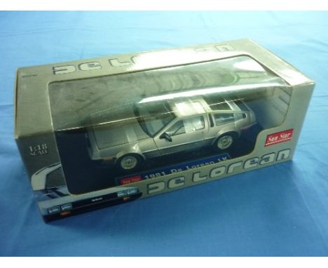 A Sun Star 1:18 scale Model of 1981 De Lorean LK, no. 2701, in original packaging.