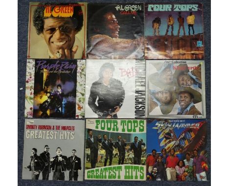Vinyl Records; A collection of sixteen Soul LP's, including Al Green, Four Tops,Michael Jackson, King Curits, etc., together 