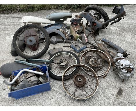 1965 Honda C100 project and various other Honda spares From a deceased estate With V5 and Green log book Registration number 
