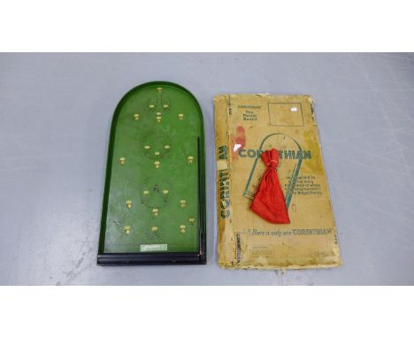A Corinthian Master Bagatelle board, complete with box, 78 x 39 cm 