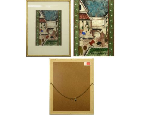 Lot of Ten (10) Vintage Erotic Water Color Paintings from Thailand. Nicely matted and framed. Unsigned. Measures 10-1/4" x 7-