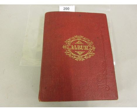 Small red cloth bound album containing a collection of valentines, love tokens, manuscript messages etc, inscribed to the inn