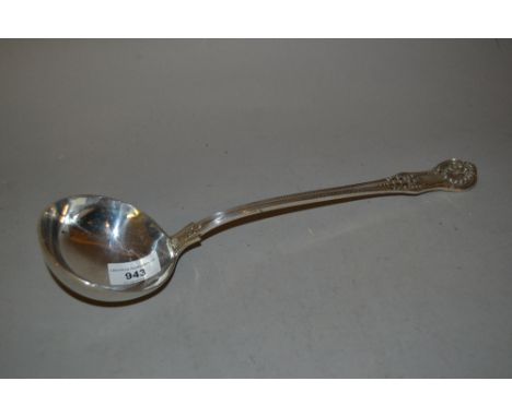 Victorian silver Honeysuckle pattern soup ladle, maker G.A. 