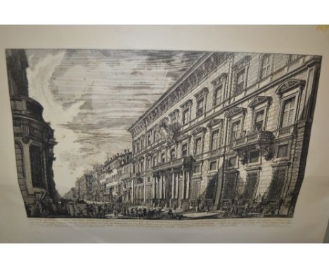 Unframed engraving, architectural study, ' Gio Batta Piranesi ', 22.5ins x 31ins (including full margins) 