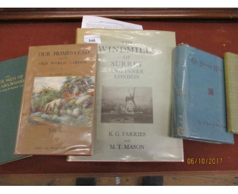 Five topographical volumes ' The Windmills of Surrey and Inner London 1966 ', Surrey and Sussex Border Church 1925 ' by T. R.