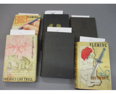 Ian Fleming, group of six James Bond novels, ' Goldfinger ' First Edition 1959, no just jacket, ' Thunderball ', First Editio
