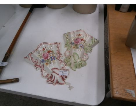 2 ceramic Wedgwood unicorn wall sconces