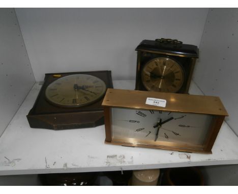 3 vintage clocks