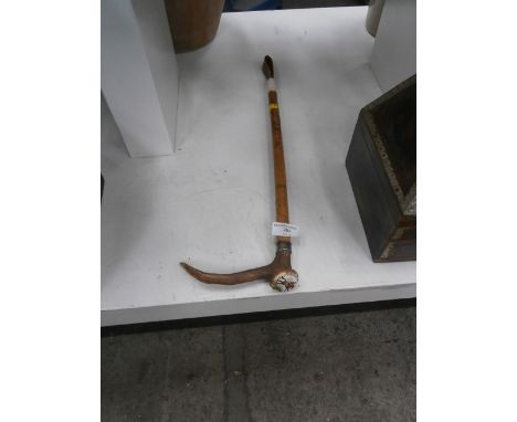 riding crop with silver collar and enamel top