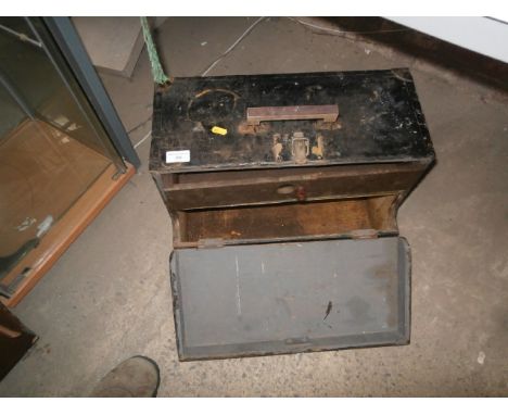 vintage wooden tool chest