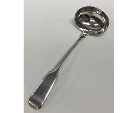 SCOTTISH PROVINCIAL: A silver sauce ladle of fiddle pattern design. By James Erskine. Circa 1810. Approx. 37 grams. Est. £45 