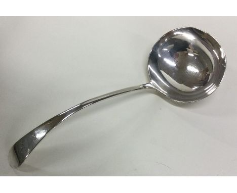 EDINBURGH: A good OE pattern Scottish silver sauce ladle. By B&amp;S. Approx. 161 grams. Est. £80 - £120.