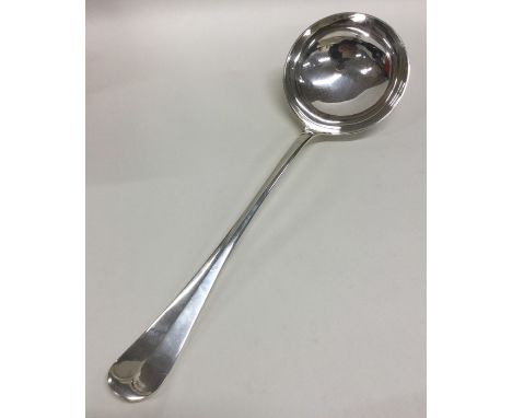 A heavy rat tail pattern silver soup ladle. Sheffield 1924. By William Hutton. Approx. 274 grams. Est. £200 - £300.