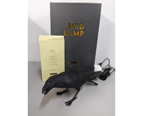 A boxed seletti and Marcantonio bird lamp, new and unused 