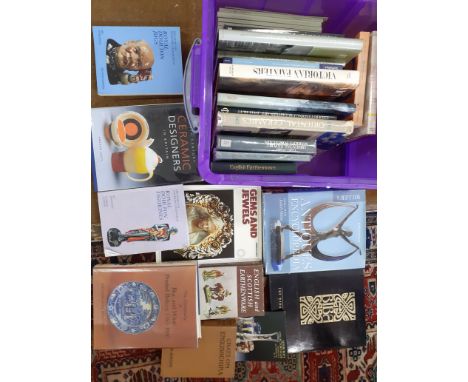 A quantity of antique collectors reference books to include the subjects Gems &amp; Jewels, Biba, Ceramic Designers, Victoria