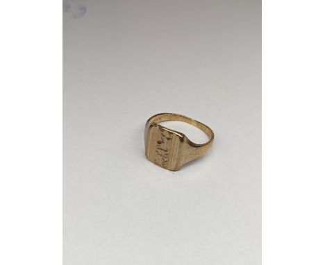 A vintage 9ct gold signet ring, A/F, approx size R, 4.2gLocation: 