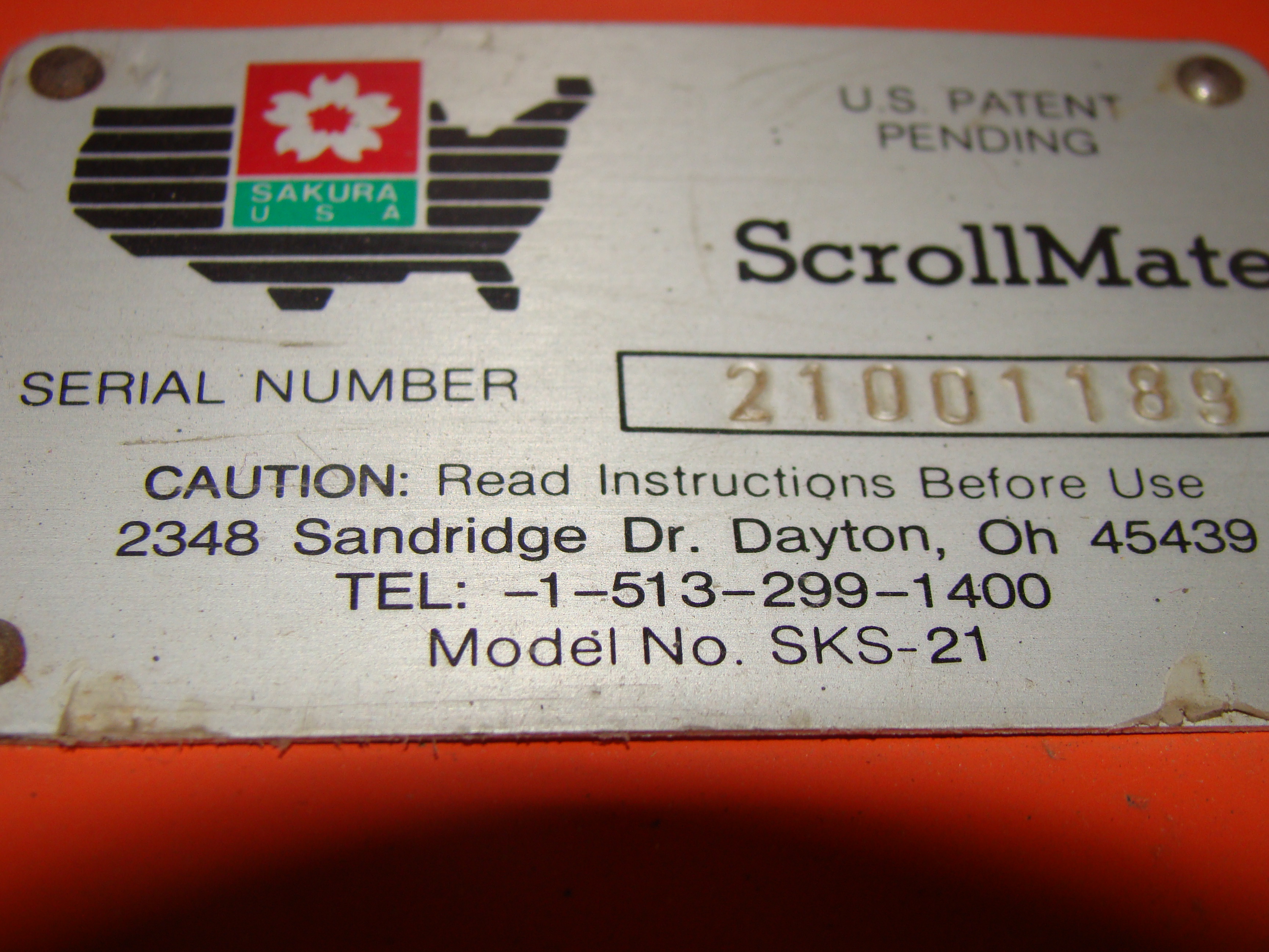 Sakura Scrollmate 21" Scroll Saw Model SKS21 with foot pedal and Stand