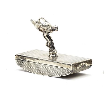 A Rolls-Royce sterling silver ink blotter by Saunders &amp; Shepherd, presented as a Christmas gift for 1932,hallmarked Londo