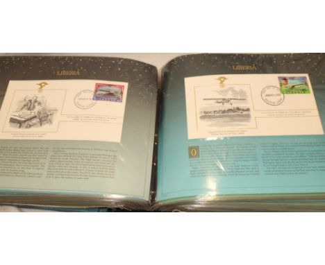A large album containing The History of Aviation first day cover collection 1978 
