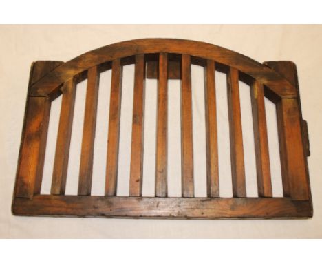 An old wooden pattern-maker's pattern for a fire grate, originally from Pendeen Lighthouse, stamped "Pendeen Lighthouse Feb 0