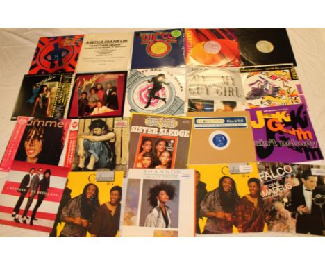 A selection of various LP records, mainly 1980's including Joni Mitchell, George Benson, George Michael, Donna Summer, Sister